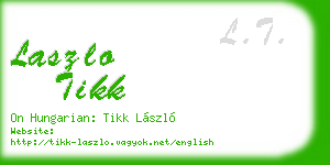 laszlo tikk business card