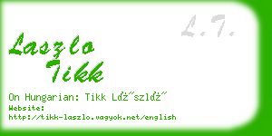 laszlo tikk business card